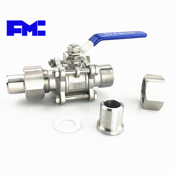 不(bù)鏽鋼三片式外(wài)螺紋球閥